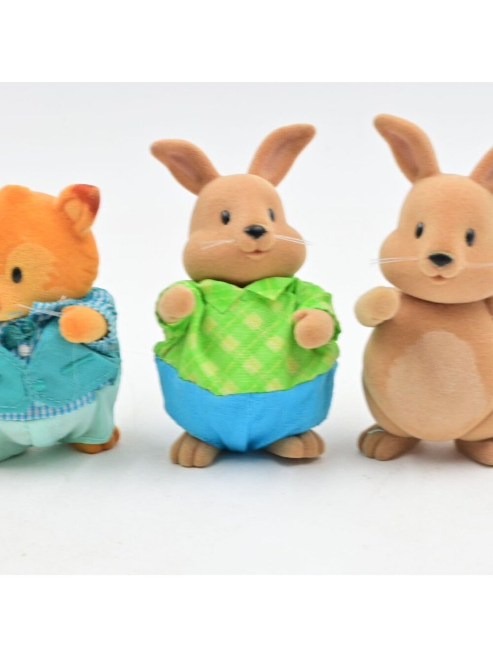 Li'l Woodzeez Animal Figures Lot of 8 Owls Foxes Rabbits Flocked Dollhouse Toys - Picture 7 of 10